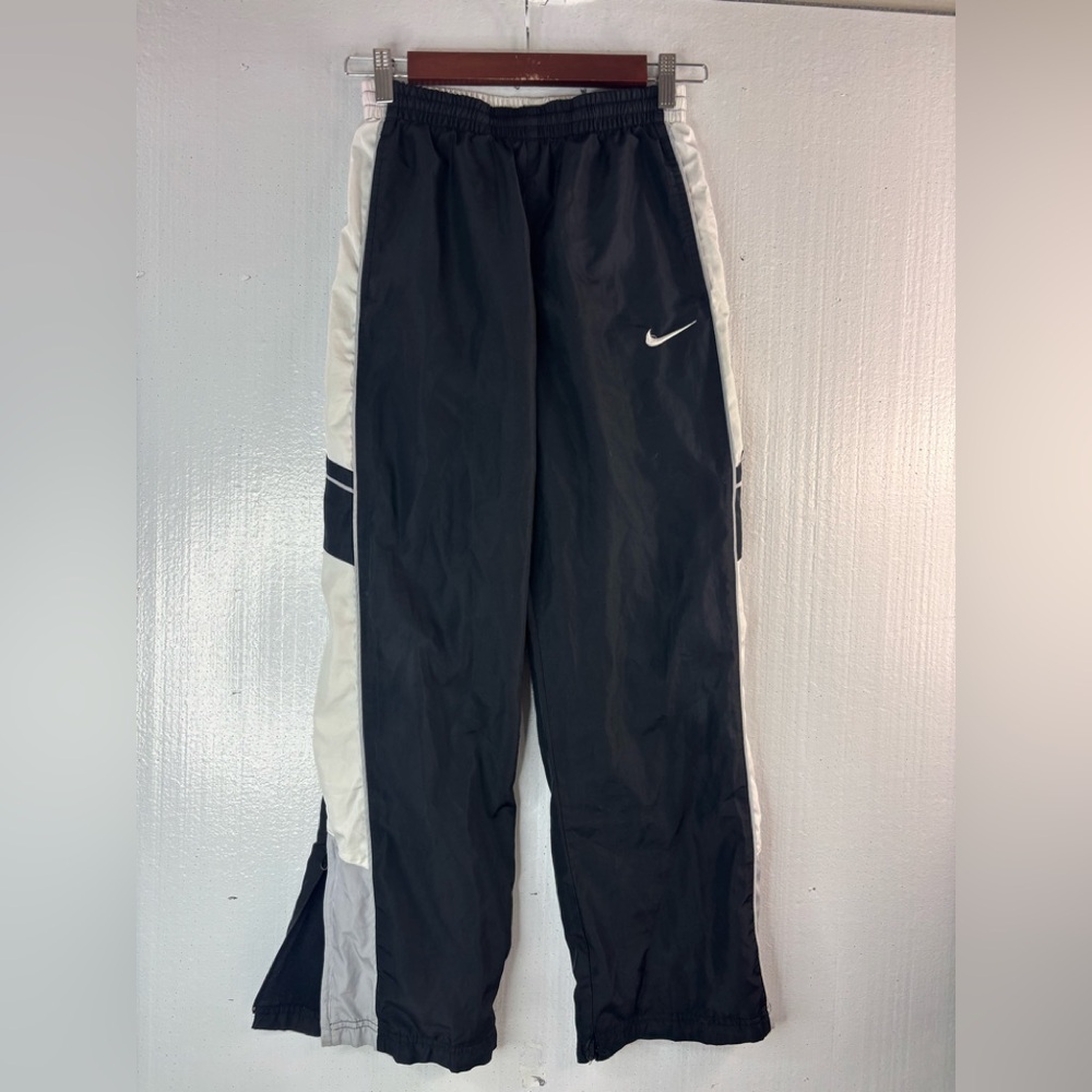 Nike L Boys Warm Up Joggers Black Athletic Lined Pants with Comfort Fit - Picture 12 of 12